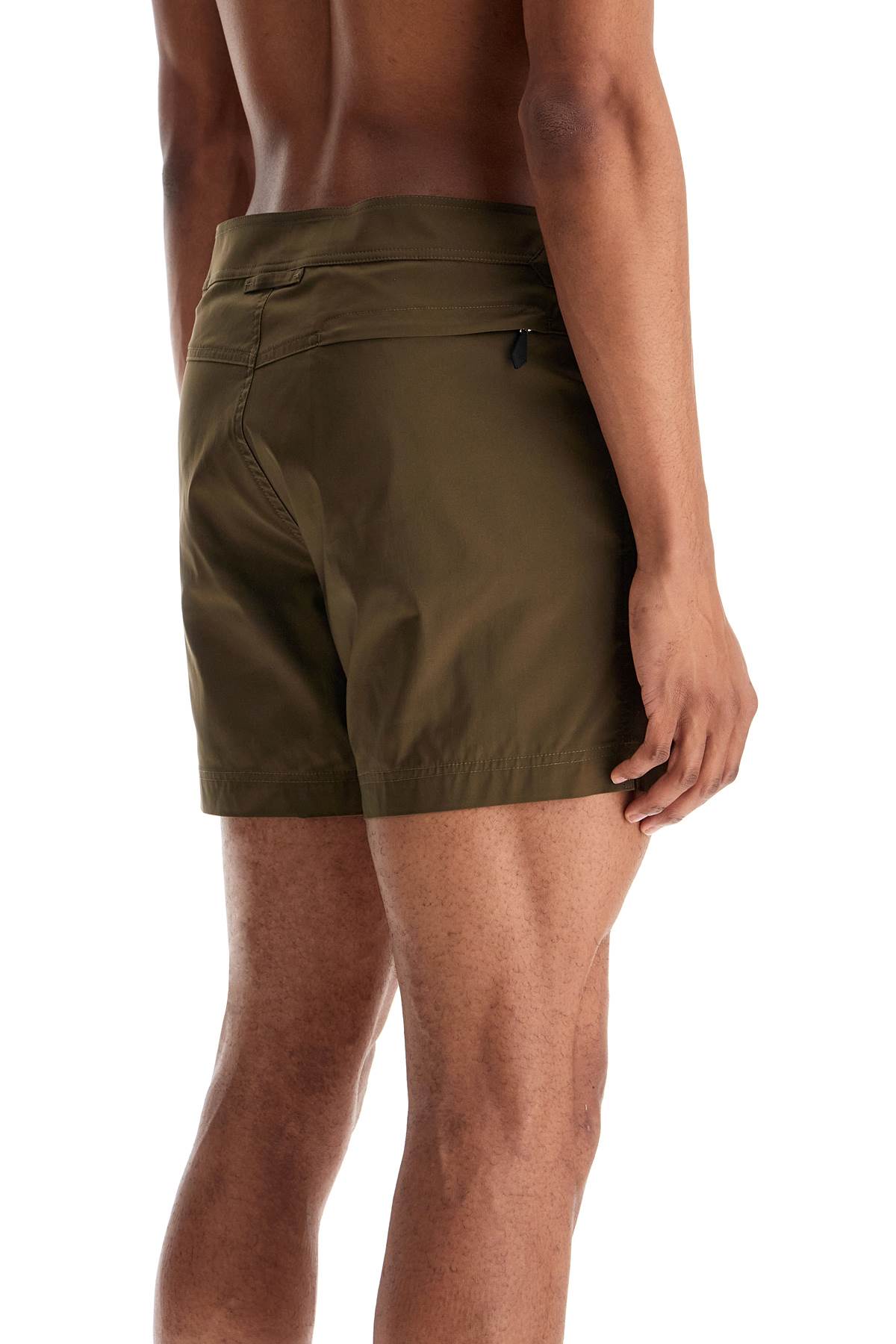 Tom Ford high-waisted military green polyester swimsuit