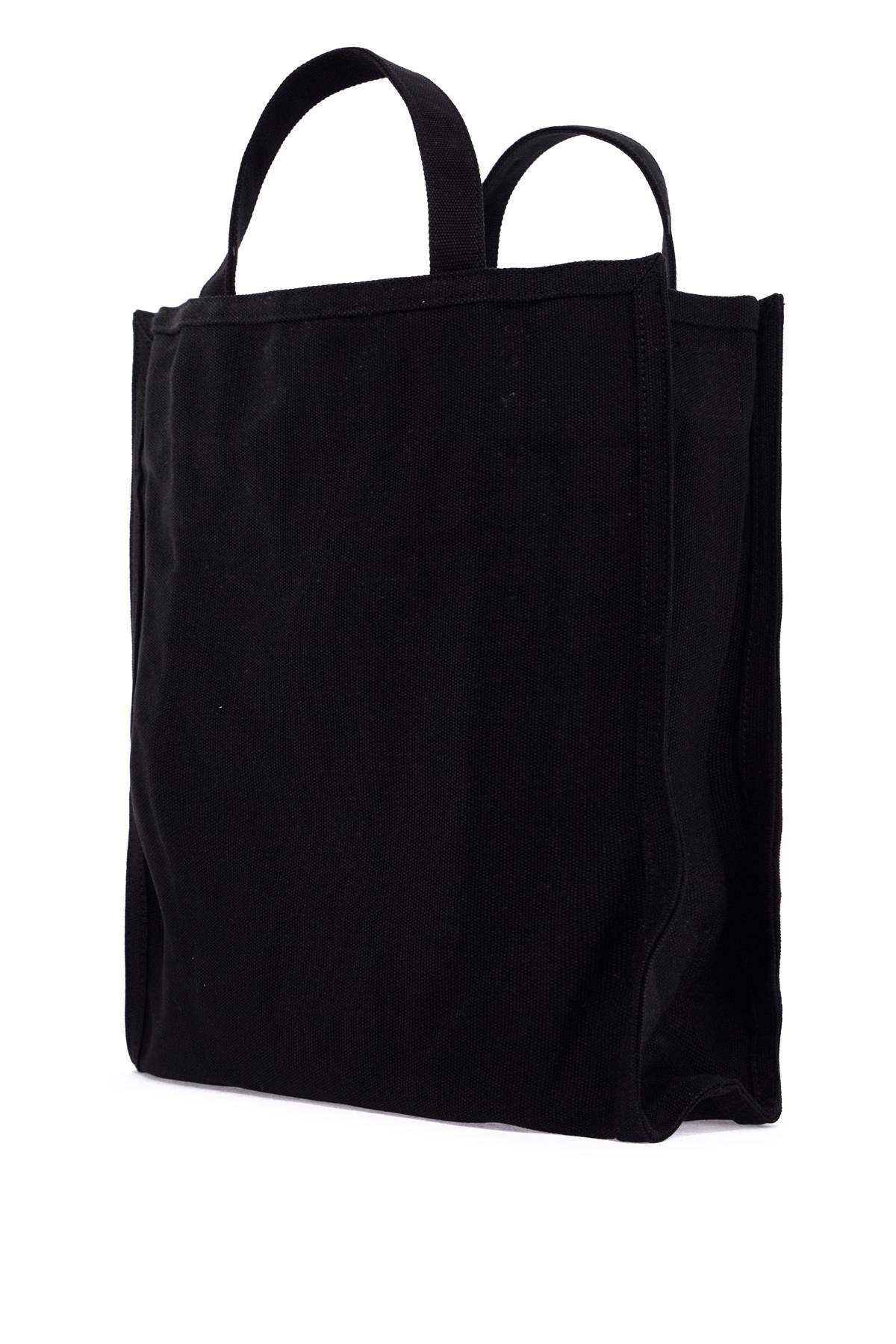 A.P.C. Récupération Canvas Shopping Bag – Black with Logo Print