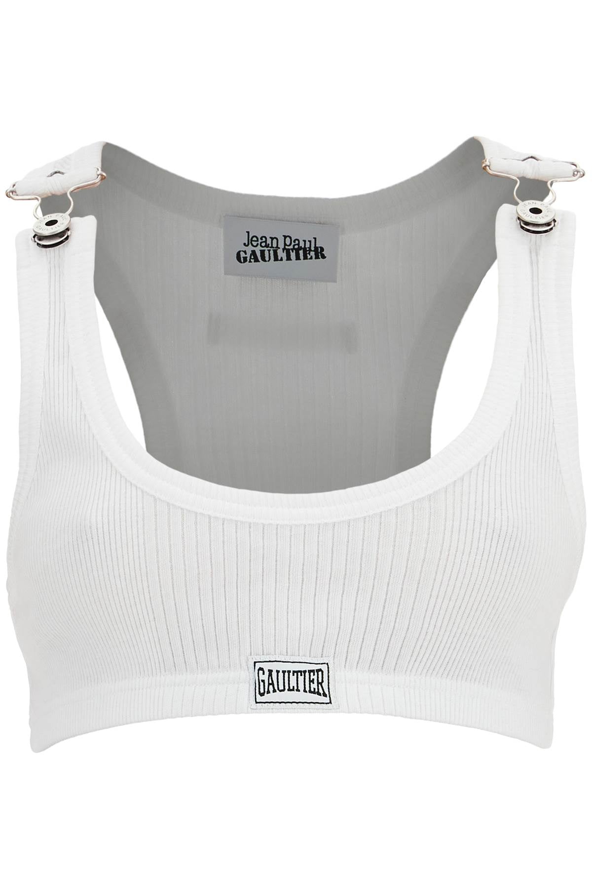 JEAN PAUL GAULTIER cropped tank top with overall-style