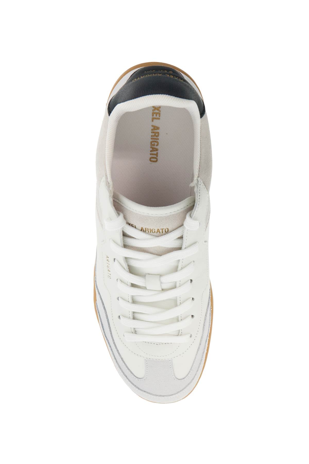 Axel Arigato white leather and suede sneakers dice t-toe with recycled materials