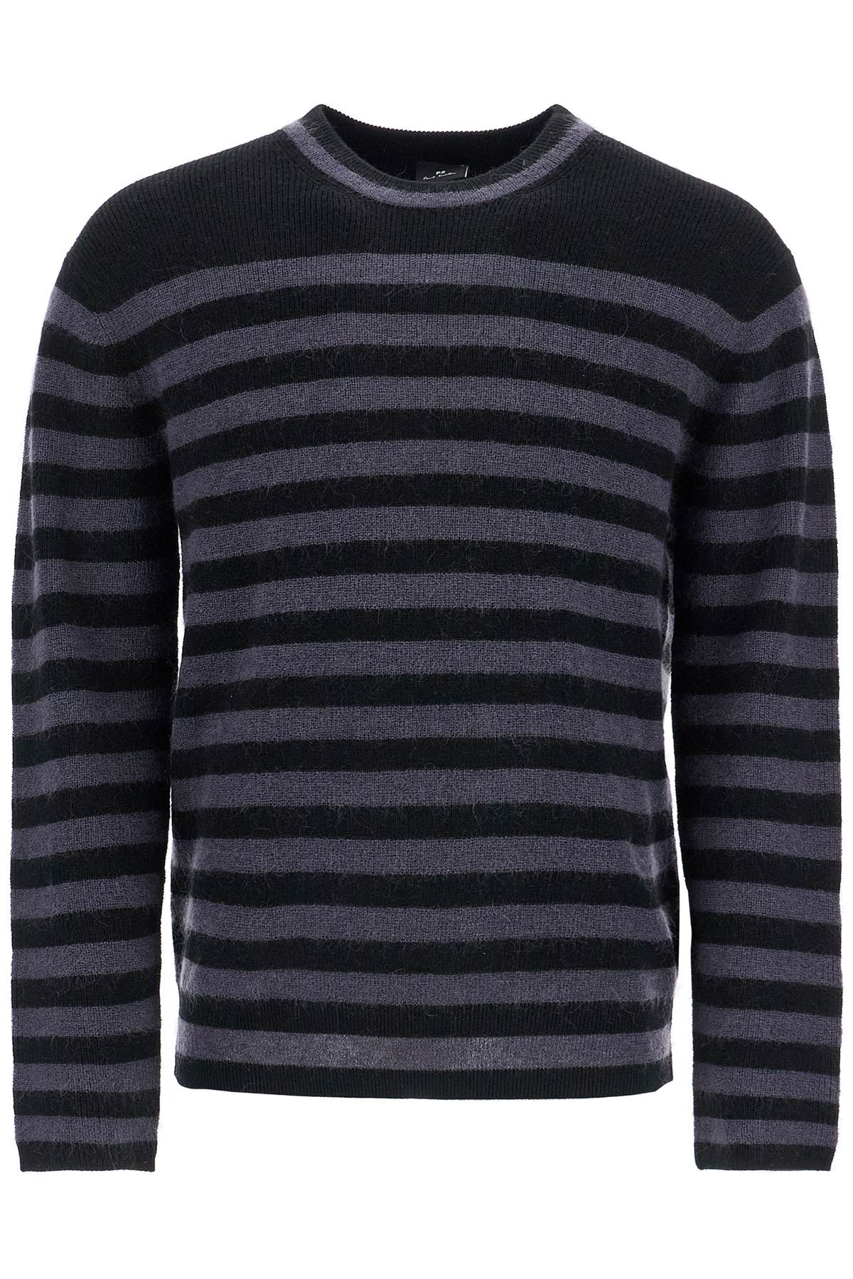 PS Paul Smith striped wool and mohair blend pullover