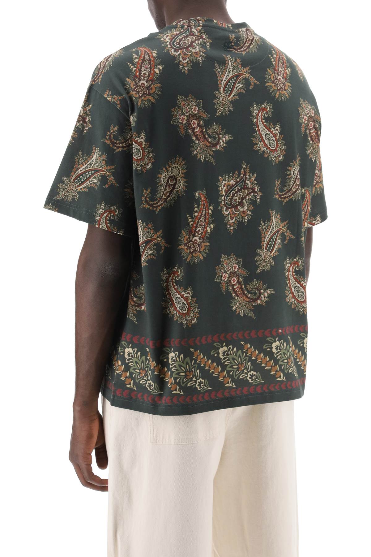 Etro T-shirt girocollo con stampa paisley