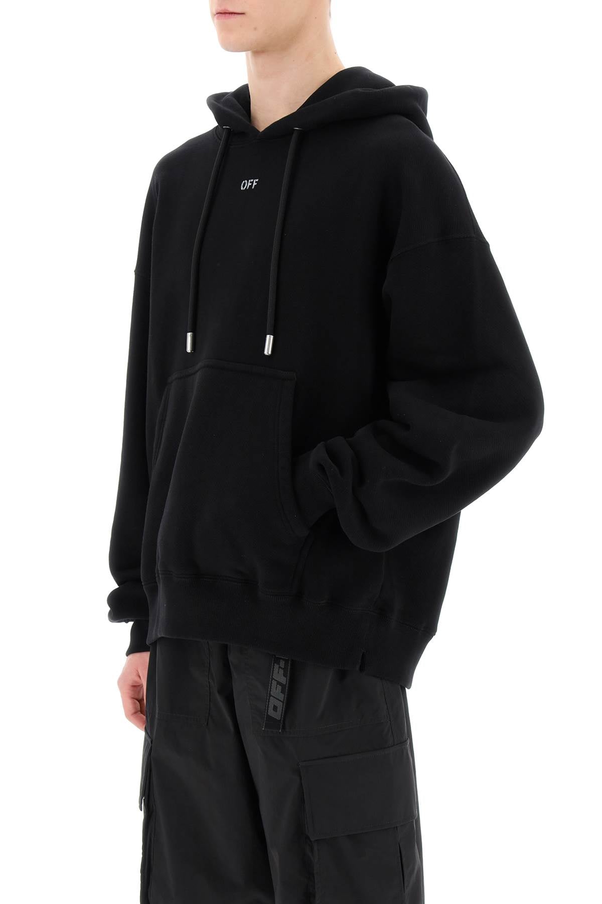 Off White Off-White skate hoodie with off logo