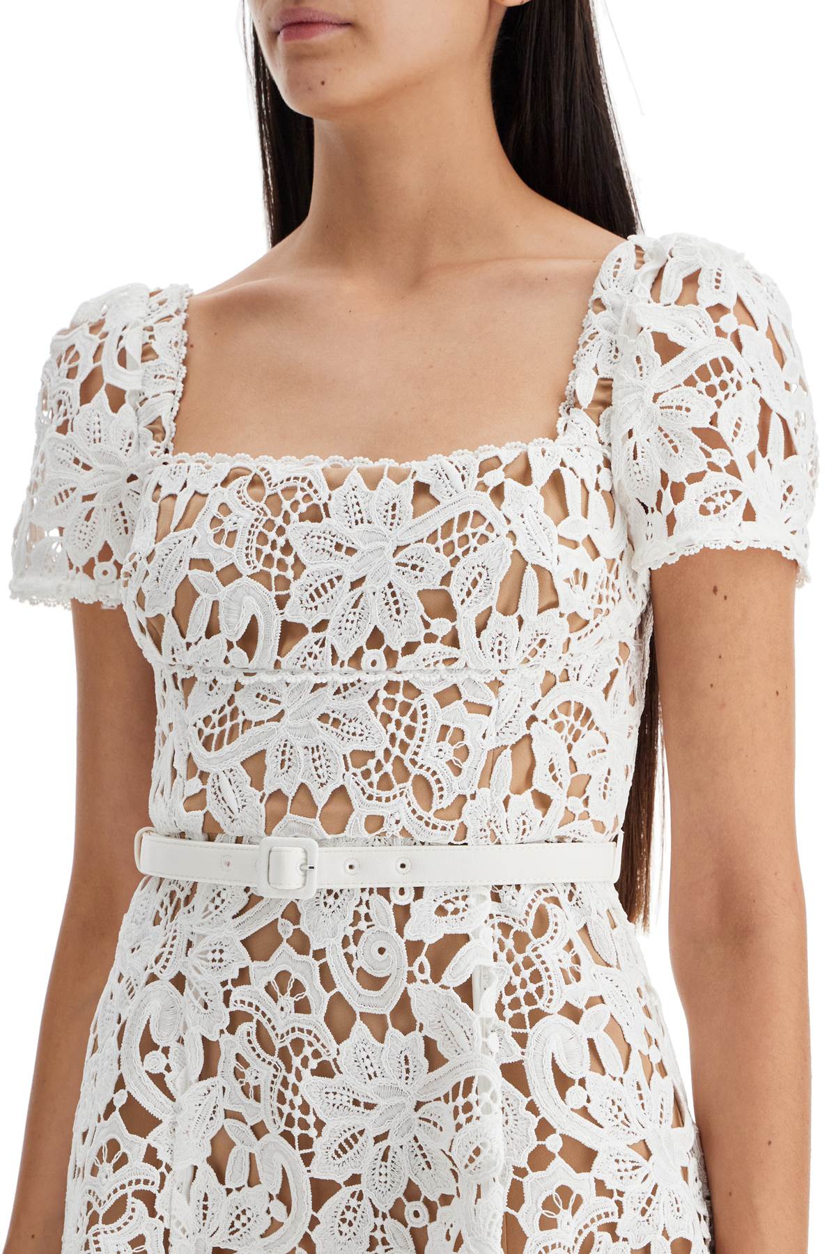 Self-Portrait Self Portrait floral lace mini dress with eight