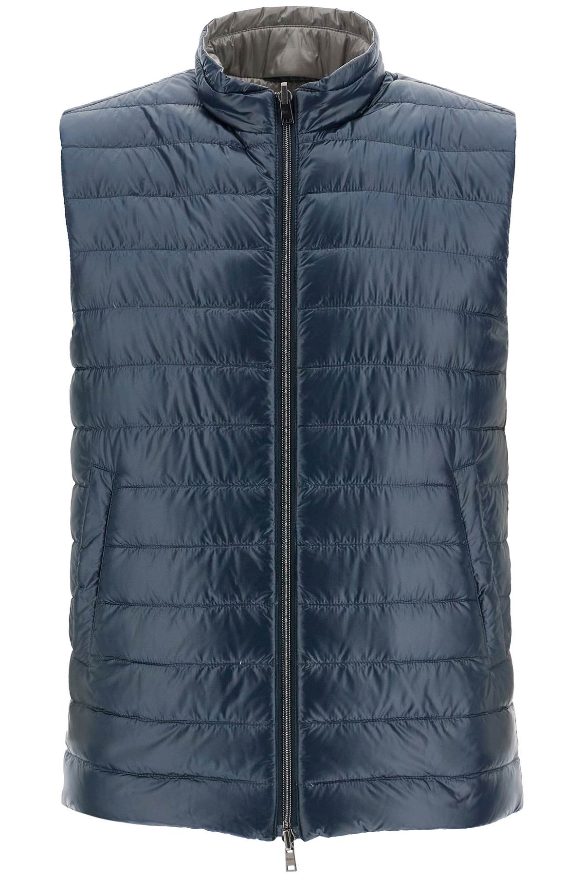 HERNO reversible black polyamide gilet