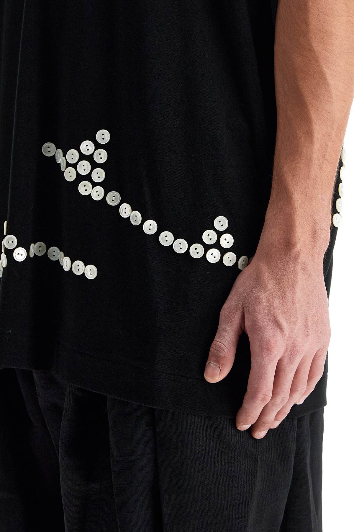 Comme Des Garcons Homme Plus embroidered button-up t