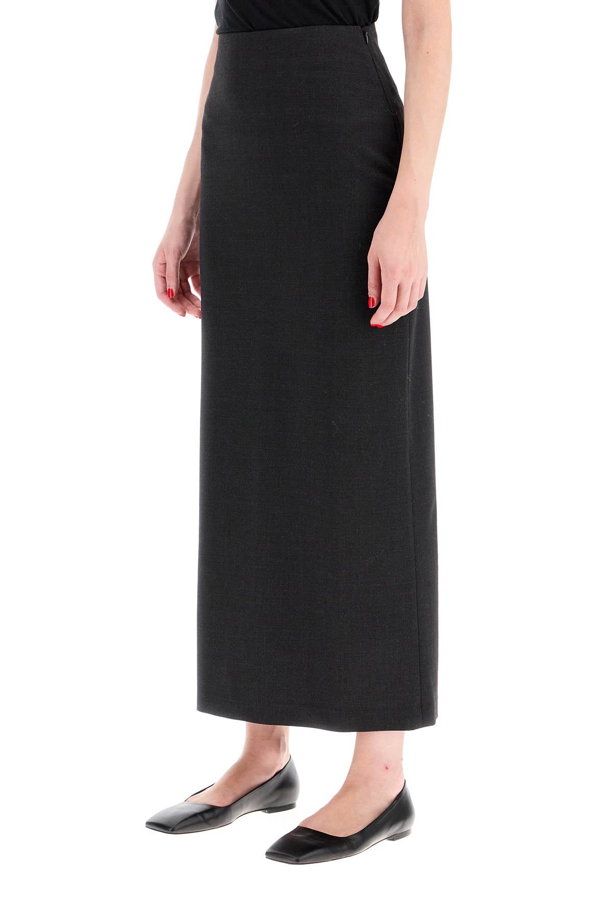 Loulou Studio stretch wool skirt in samos style