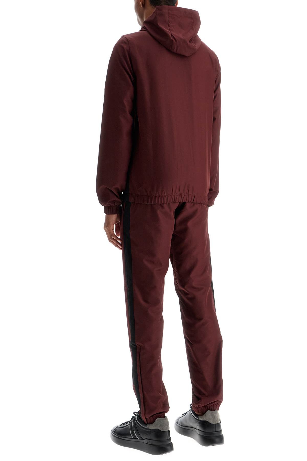 Lacoste Regular Fit Sports Tracksuit – Burgundy & Black