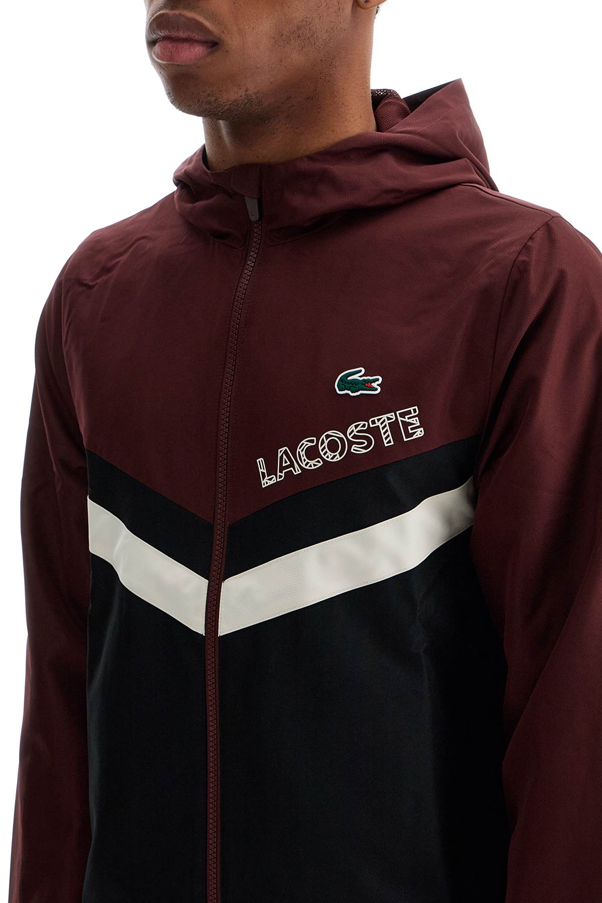 Lacoste Regular Fit Sports Tracksuit – Burgundy & Black