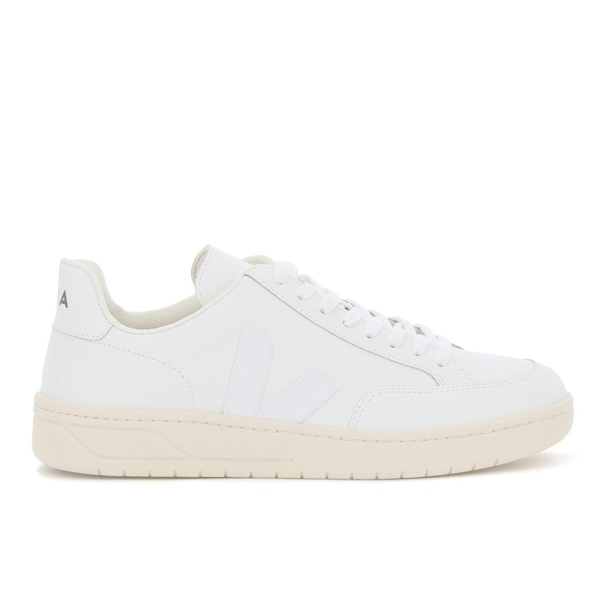 Veja V-12 Leather Sneakers – White with Tonal Details