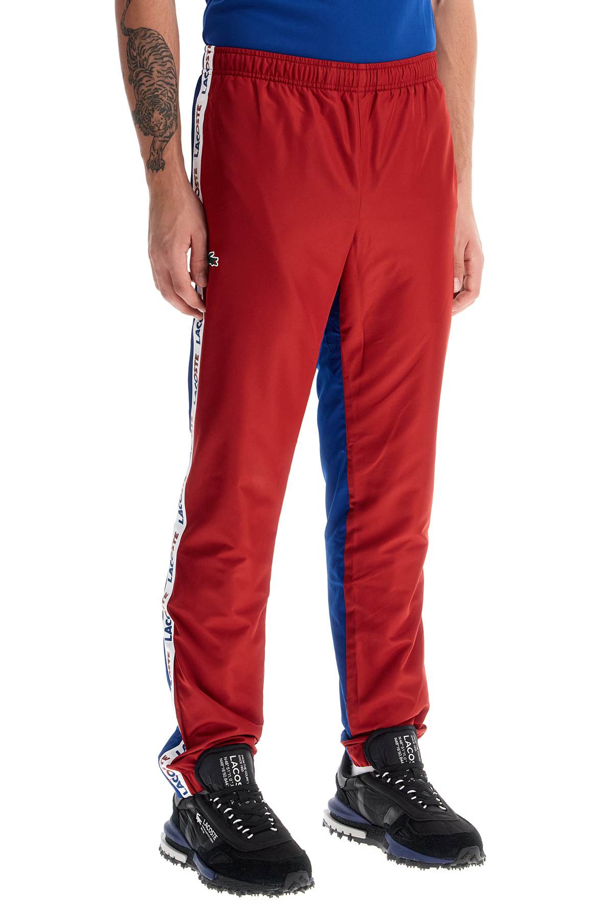 Lacoste Color Block Joggers – Red & Blue